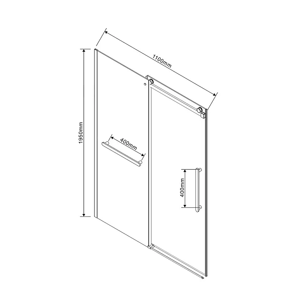 Душевая дверь Vincea Como Soft VDS-1CS110CL, 1100, хром, стекло прозрачное