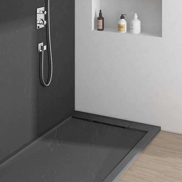 Поддон для душа из искусственного камня Vincea VST-4SRL9014A, 1400*900*25, антрацит
