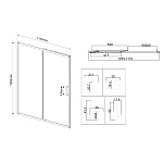 Душевая дверь Vincea City VDS-5CT110CLB, 1100, черный, стекло прозрачное