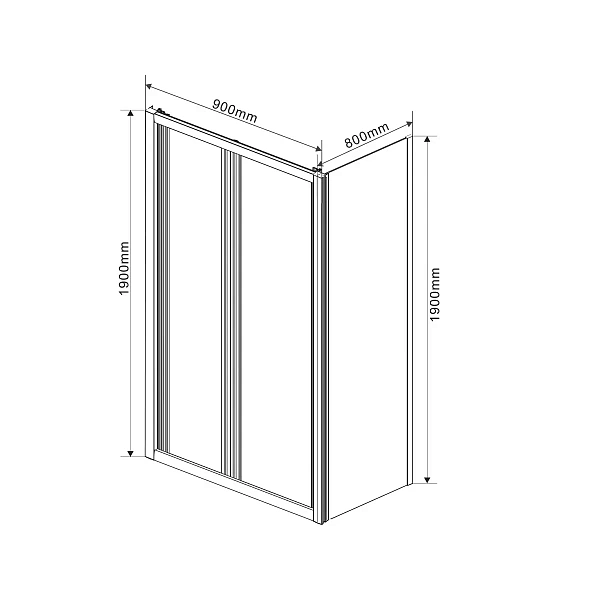 Душевой уголок Vincea Garda VSR-1G8090CL, 900*800, хром, стекло прозрачное