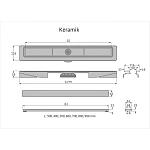 Душевой лоток Berges Wasserhaus B1 Keramik 090017 60 см