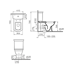 Унитаз-компакт VITRA Serenada 9722B003-7205 с микролифтом и функцией биде