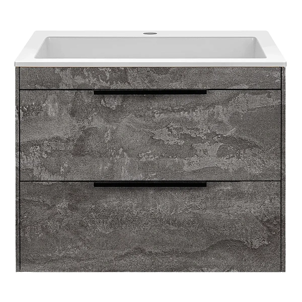 Тумба под раковину Vincea Chiara 2D 600 подвесная, 2 выкатных ящика soft-close, G.Stone