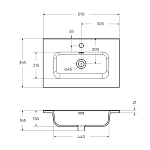 Керамическая раковина BelBagno BB600/390ETL, 61 см
