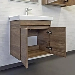 Подвесная тумба с раковиной Comforty Осло 60 дуб темно-коричневый 00-00011149CF