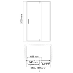 Душевая дверь WasserKRAFT Elbe 100x200 см 74P12