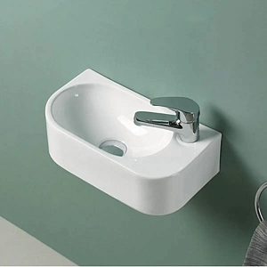 Раковина керамическая Vincea VBS-506R, 400*215*120, подвесная, цвет белый, правая