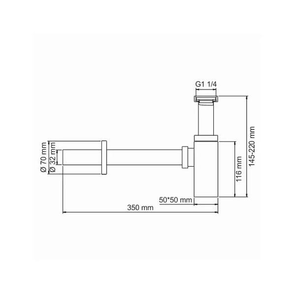 Сифон для раковины WasserKRAFT Abens A169