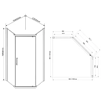 Душевой уголок Vincea Stresa VSP-1S100CL, 1000*1000, хром, стекло прозрачное