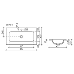 Мебельная раковина Ceramica Nova Element CN7012, 81 см