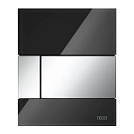 Стеклянная кнопка смыва Tece TECEsquare 9242807 стекло черное, клавиша хром
