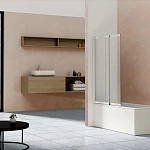 Душевая шторка на ванну Vincea VSB-1E100CL, 1000*1450, хром, стекло прозрачное