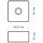 Накладная раковина Santerika SAN.SI.SQ.240, 24 см