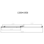 Душевая дверь Vincea Slim-N VDS-4SN120CGB, 1200, черный, стекло тонированное