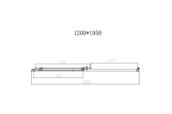 Душевая дверь Vincea Slim-N VDS-4SN120CGB, 1200, черный, стекло тонированное