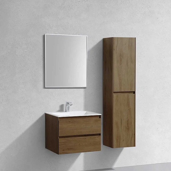 Тумба под раковину Vincea Luka 600 подвесная, 2 выкатных ящика soft-close, T.Oak