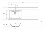 Тумба под раковину напольная BelBagno KRAFT-LVD-580/1200-2C-PIA-BO Bianco Opaco, 120 см