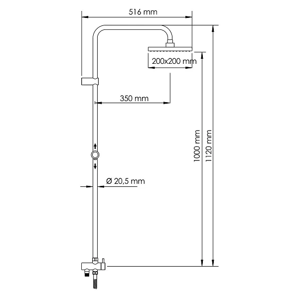 Душевая система WasserKRAFT A040