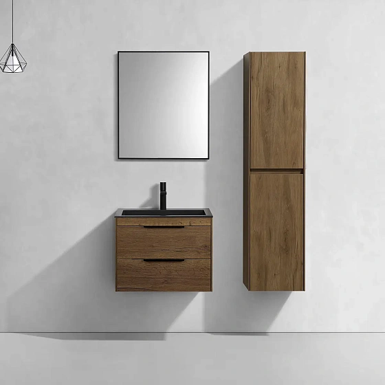 Тумба под раковину Vincea Chiara 2D 600 подвесная, 2 выкатных ящика soft-close, T.Oak