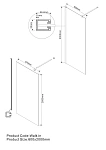 Душевая перегородка Vincea Walk-In VSW-1H600CLG, 600*2000, матовый золотой, стекло прозрачное