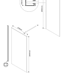 Душевая перегородка Vincea Walk-In VSW-1H600CLB, 600*2000, черный, стекло прозрачное