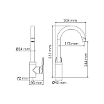 Смеситель для кухни WasserKRAFT Wiese 8407