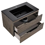 Тумба под раковину Vincea Chiara 2D 800 подвесная, 2 выкатных ящика soft-close, R.Oak