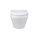 Унитаз подвесной Vincea Edge-M VT1-37 безободковый, цвет белый, ультратонкое soft-close сиденье