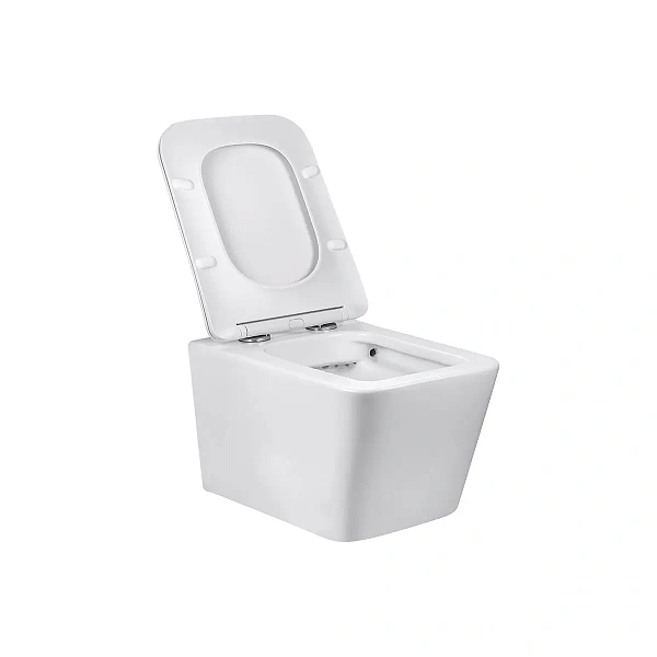 Унитаз подвесной Vincea Q-Line VT1-12 безободковый, цвет белый, ультратонкое soft close сиденье