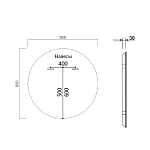 Зеркало Vincea LED VLM-3DE800-2 800x800 c сенсорным выключателем и диммером, антизапотевание