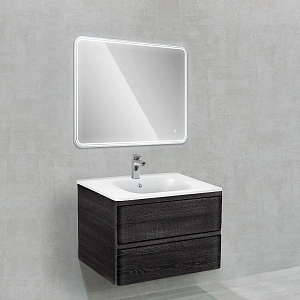 Тумба под раковину Vincea Vico 800 подвесная, 2 выкатных ящика soft close, Carbone