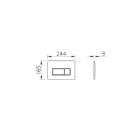 Кнопка смыва VITRA Root Square 740-2395, никель