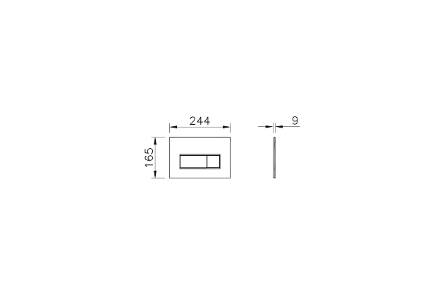 Кнопка смыва VITRA Root Square 740-2395, никель