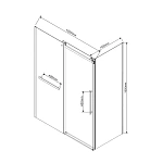 Душевой уголок Vincea Como Soft VSR-1CS1015CL, 1500*1000, хром, стекло прозрачное