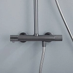 Душевая стойка Vincea Desire VSFS-1D0TGM термостатическая, вороненая сталь