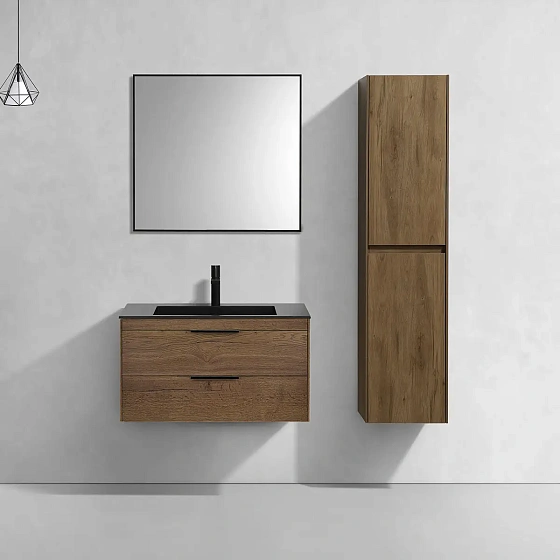 Тумба под раковину Vincea Chiara 2D 800 подвесная, 2 выкатных ящика soft-close, T.Oak