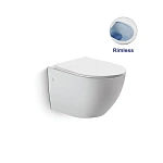 Унитаз подвесной Vincea Globo VT1-14 безободковый, цвет белый, ультратонкое soft-close сиденье