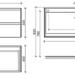 Тумба под раковину подвесная Sancos Cento CN120-1W, 121 см
