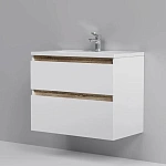 M85AFHX0802WG X-Joy, База под раковину, подвесная, 80 см, 2 ящика, белый глянец