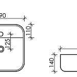Накладная раковина Ceramica Nova Element CN5014, 39 см