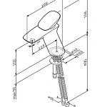 F70A02100 Spirit V2.0 смеситель д/умывальника, хром, шт