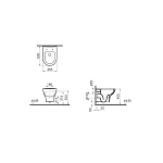 Унитаз подвесной VITRA Zentrum 5795B003-0075 безободковый