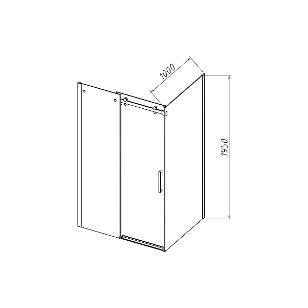 Душевой уголок Vincea Como-N VSR-4CN1012CLB, 1200*1000, черный, стекло прозрачное