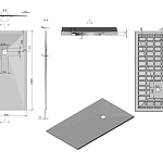 Поддон для душа из искусственного камня Vincea VST-4SR9016G, 1600*900*30, серый