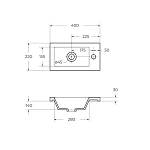 Раковина из искусственного мрамора BelBagno BB-400-PM-LVB, 40 см
