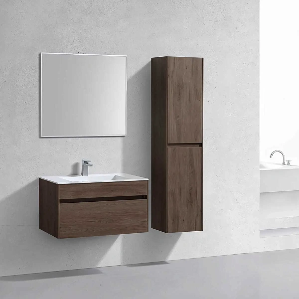Тумба под раковину Vincea Chiara 800 подвесная, 1 выкатной ящик soft-close, R.Oak