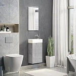 Подвесная тумба с раковиной Comforty Асти 40 бетон светлый 00-00013669CF