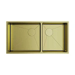 Omoikiri Taki 85-2-LB-U/IF-LG Side нерж.сталь/светлое золото