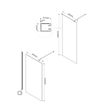 Душевая перегородка Vincea Walk-In VSW-1H900CLB, 900*2000, черный матовый, стекло прозрачное