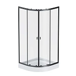 W88E-205-090BT64 X-Joy Twin Slide,  Душевое ограждение c поддоном, 90x90, профиль черный